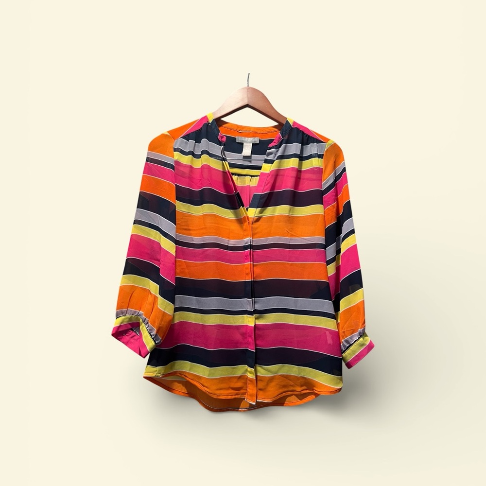 Banana Republic Colorful Striped Blouse